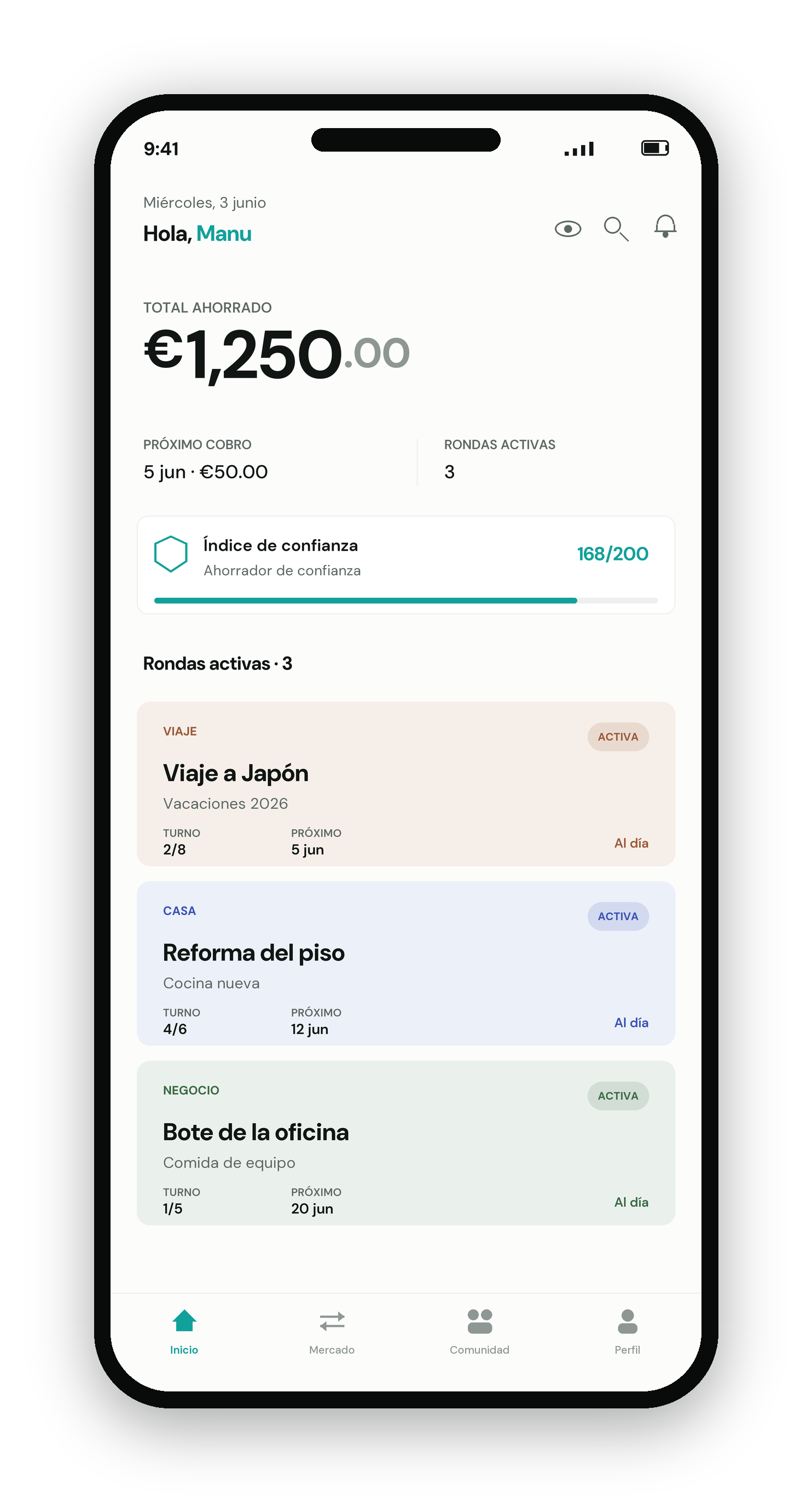 La app de Rondy: tu ronda de ahorro en el móvil