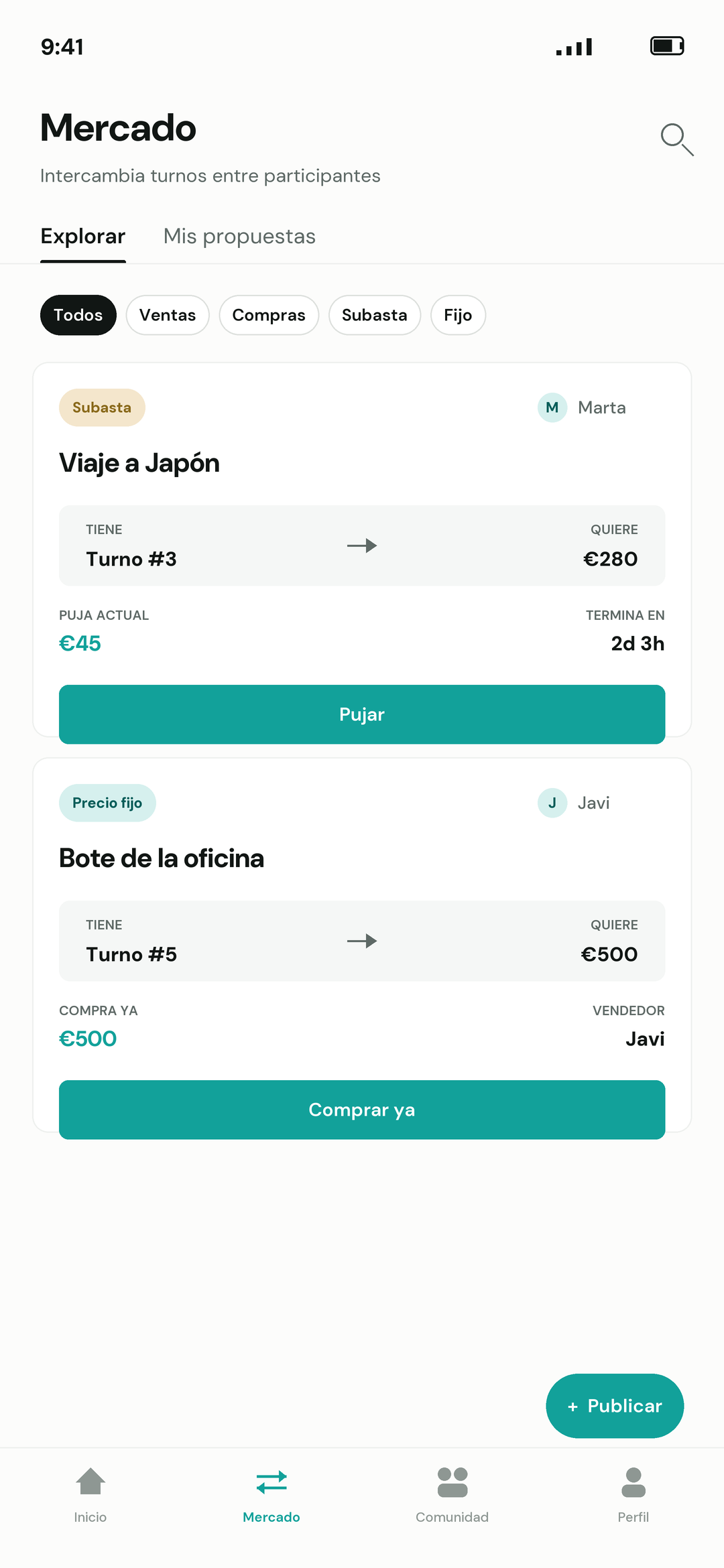 El mercado, integrado